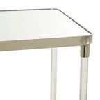 Console con piano a specchio e gambe in acrilico — Argento / Oro