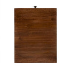 Tavolino a C in legno marrone con cassetto, 1 posto