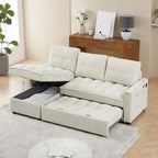 Copridivano Elastico Estensibile, Ad Angolo a L, 1/2/3/4 Posti — Grigio Chiaro / Beige