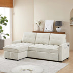 Copridivano Elastico Estensibile, Ad Angolo a L, 1/2/3/4 Posti — Grigio Chiaro / Beige