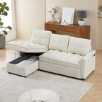 Copridivano Elastico Estensibile, Ad Angolo a L, 1/2/3/4 Posti — Grigio Chiaro / Beige