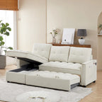 Copridivano Elastico Estensibile, Ad Angolo a L, 1/2/3/4 Posti — Grigio Chiaro / Beige