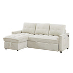 Copridivano Elastico Estensibile, Ad Angolo a L, 1/2/3/4 Posti — Grigio Chiaro / Beige