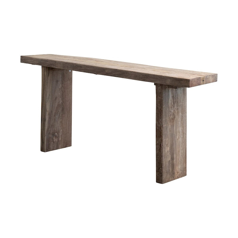 Consolle in Legno Naturale di Recupero, 72"L x 13"P x 32"H