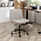 Sedia girevole da ufficio in tessuto, regolabile in altezza, 1 posto – Grigio / Blu / Beige