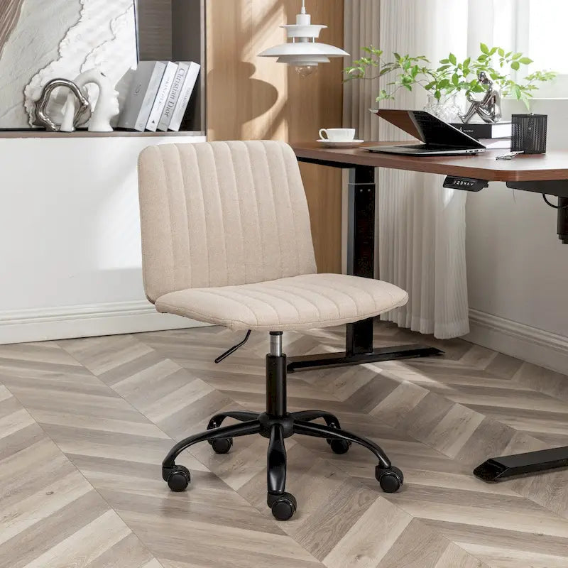 Sedia girevole da ufficio in tessuto, regolabile in altezza, 1 posto – Grigio / Blu / Beige