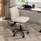Sedia girevole da ufficio in tessuto, regolabile in altezza, 1 posto – Grigio / Blu / Beige