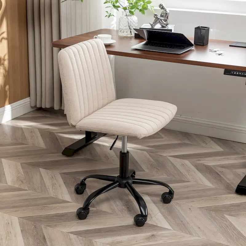 Sedia girevole da ufficio in tessuto, regolabile in altezza, 1 posto – Grigio / Blu / Beige