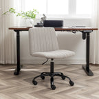 Sedia girevole da ufficio in tessuto, regolabile in altezza, 1 posto – Grigio / Blu / Beige