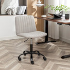 Sedia girevole da ufficio in tessuto, regolabile in altezza, 1 posto – Grigio / Blu / Beige