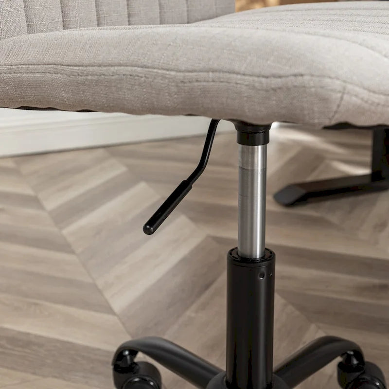 Sedia girevole da ufficio in tessuto, regolabile in altezza, 1 posto – Grigio / Blu / Beige