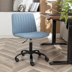 Sedia girevole da ufficio in tessuto, regolabile in altezza, 1 posto – Grigio / Blu / Beige