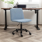 Sedia girevole da ufficio in tessuto, regolabile in altezza, 1 posto – Grigio / Blu / Beige