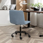 Sedia girevole da ufficio in tessuto, regolabile in altezza, 1 posto – Grigio / Blu / Beige