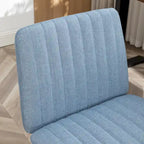 Sedia girevole da ufficio in tessuto, regolabile in altezza, 1 posto – Grigio / Blu / Beige