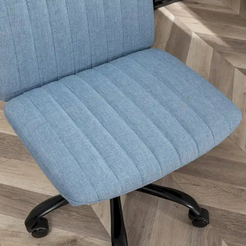 Sedia girevole da ufficio in tessuto, regolabile in altezza, 1 posto – Grigio / Blu / Beige