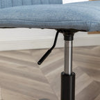 Sedia girevole da ufficio in tessuto, regolabile in altezza, 1 posto – Grigio / Blu / Beige