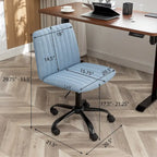 Sedia girevole da ufficio in tessuto, regolabile in altezza, 1 posto – Grigio / Blu / Beige