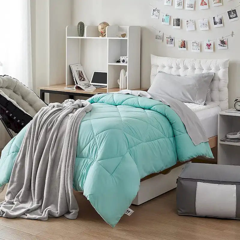 Credenza bianca da scrivania con ripiani – 1 persona, monitor singolo