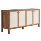 Madia in Legno Venato Finitura Noce, 65", 1 Persona