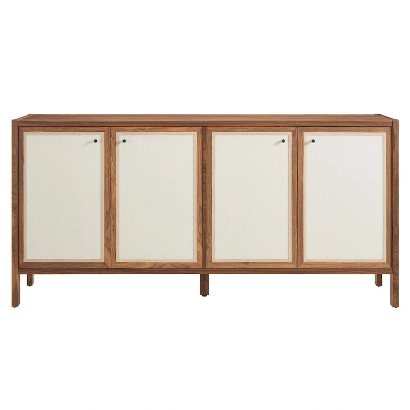 Madia in Legno Venato Finitura Noce, 65", 1 Persona