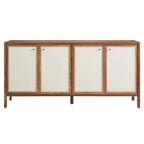 Madia in Legno Venato Finitura Noce, 65", 1 Persona