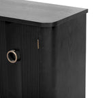 Mobiletto regolabile a 3 ante in bianco e nero, singolo
