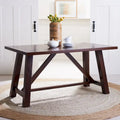 SAFAVIEH Laverna Brown Rectangle Dining Table - 57 W x 36 L x 30 H - 57Wx36Dx30H