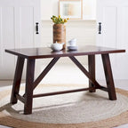 SAFAVIEH Laverna Brown Rectangle Dining Table - 57 W x 36 L x 30 H - 57Wx36Dx30H
